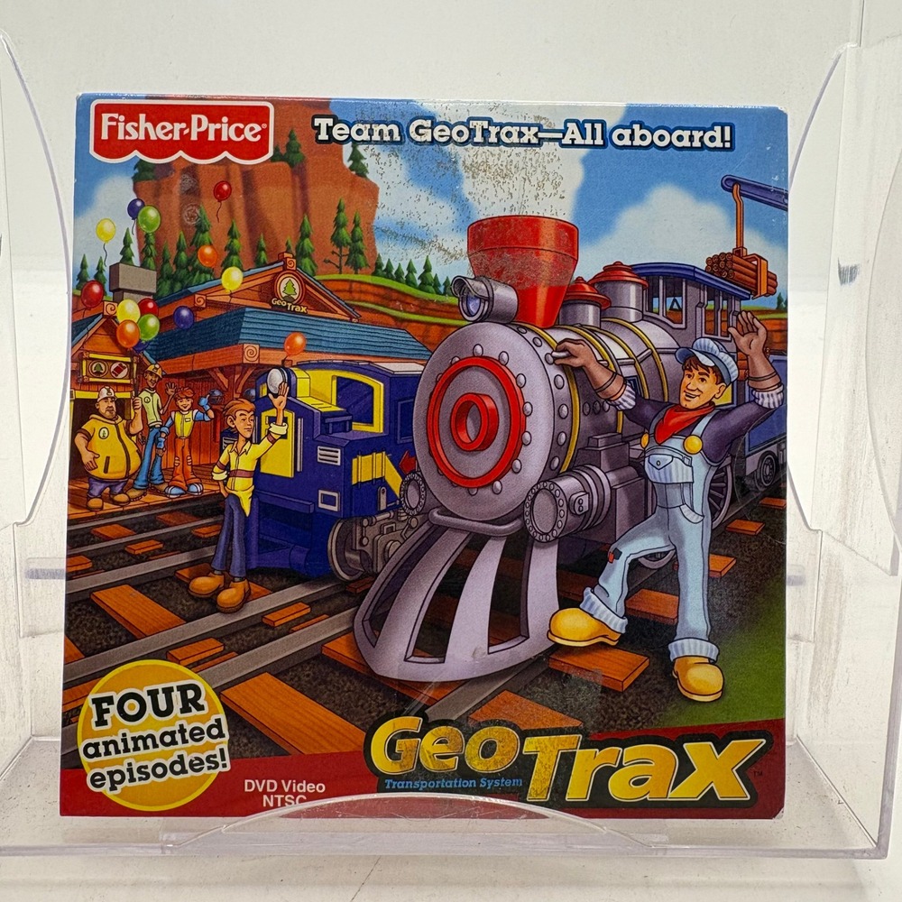 Fisher Price GeoTrax Team GeoTrax All Aboard DVD‎ 4 Animated Episodes R6187-0910